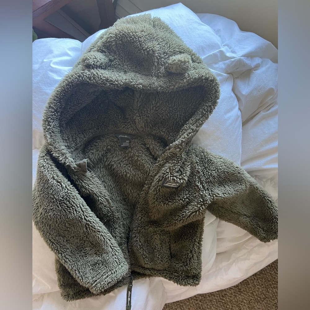 Eddie Bauer Forest Green Sherpa Jacket